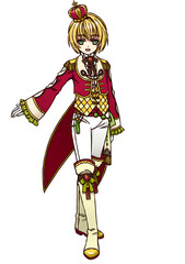 anime style character full body illustration