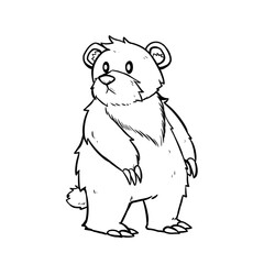 Obraz premium Bear Lineart
