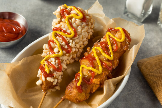 Homemade Fried Korean Corn Dog