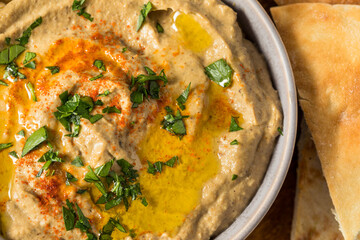 Homemade Eggplant Babaganoush Dip