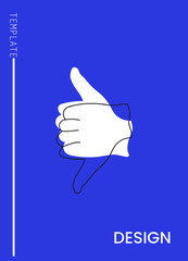 fake thumps up vector illustration suitable for cover or banner design