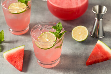 Boozy Refreshing Tequila Watermelon Agua Fresca Cocktail