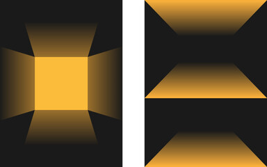 box light and shadow vector orange background cover, banner etc