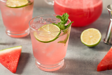 Boozy Refreshing Tequila Watermelon Agua Fresca Cocktail
