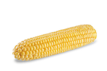 Fresh corn grain on a white isolated background