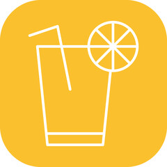 Unique Lemon Juice Vector Icon