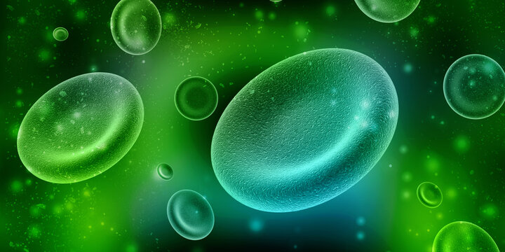 3d rendering red streaming blood cells background

