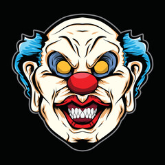 scary angry clown mask horror