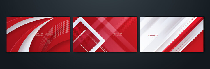 Fototapeta premium Modern red and white abstract background
