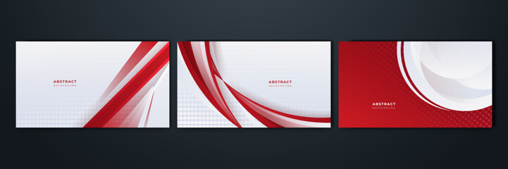 Modern red and white abstract background