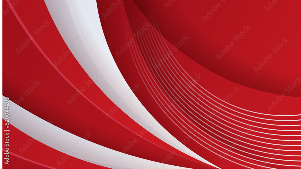 Wall mural modern red and white abstract background