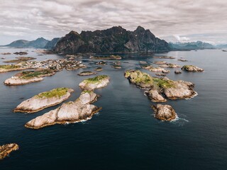 Views of Henningsvaer in the Lofoten Islands in Norway