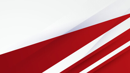 Modern geometric abstract red and white background