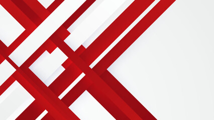 Obraz premium Modern geometric abstract red and white background