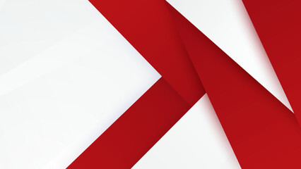 Modern geometric abstract red and white background