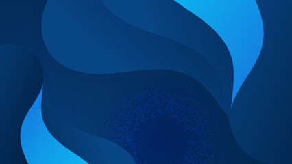 Modern simple shape blue design background
