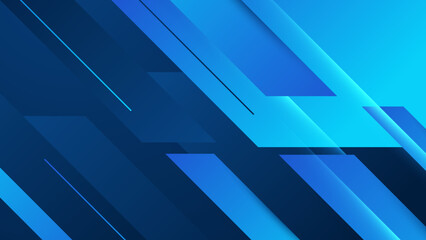 Modern simple shape blue design background