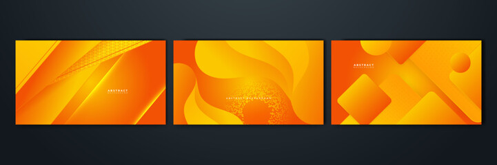 Modern orange and yellow gradient abstract background. Design for poster, template on web, backdrop, banner, brochure, website, flyer, landing page, presentation, certificate, and webinar
