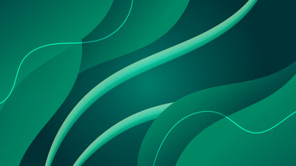 Modern dark green abstract geometric background wallpaper design. Design for poster, template on web, backdrop, banner, brochure, website, flyer, landing page, presentation, certificate, and webinar