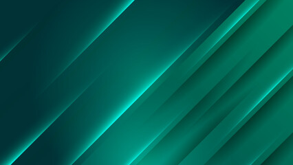 Obraz premium Modern dark green abstract geometric background wallpaper design. Design for poster, template on web, backdrop, banner, brochure, website, flyer, landing page, presentation, certificate, and webinar