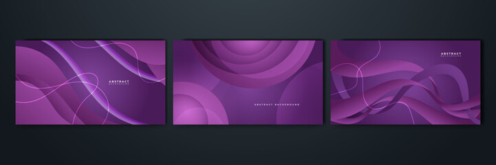 Modern purple gradient dynamic lines background. Design for poster, template on web, backdrop, banner, brochure, website, flyer, landing page, presentation, certificate, and webinar