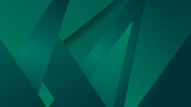 Modern dark green abstract geometric background wallpaper design. Design for poster, template on web, backdrop, banner, brochure, website, flyer, landing page, presentation, certificate, and webinar
