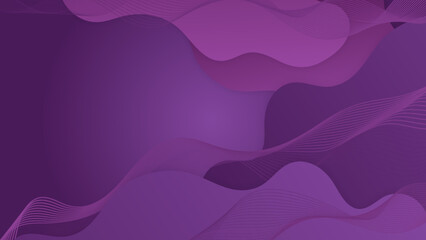 Modern purple gradient dynamic lines background. Design for poster, template on web, backdrop, banner, brochure, website, flyer, landing page, presentation, certificate, and webinar