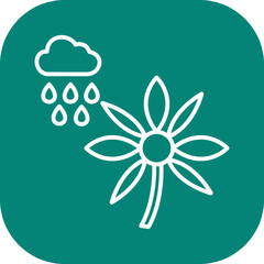 Flower with rain Icon