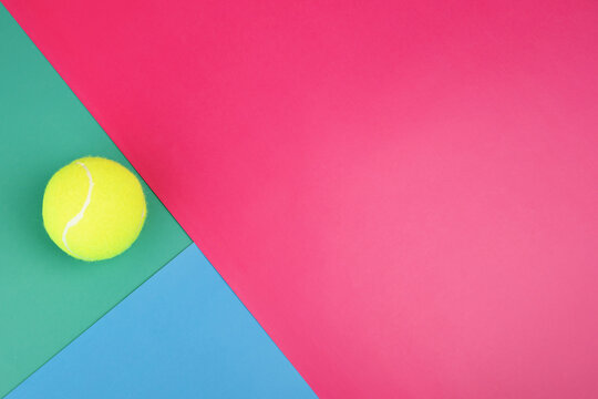 tennis ball on colorful background