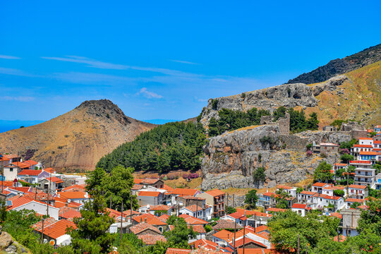 'Chora'  village at Samothrace island in Greece