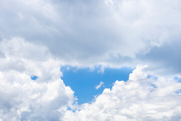 Blue sky with white cloud