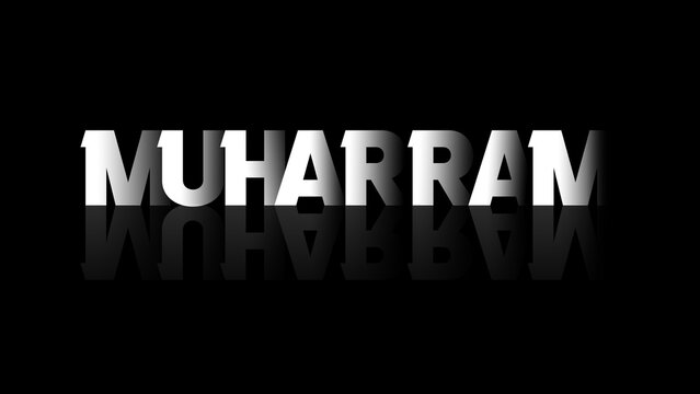 Muharram Day Arabic Calligraphy. Yom Ashura, Day of Muharram in The Islamic Text Black Background | Ramadan Kareem with Text Black Background Vector | Muharram Post with Muslim Calligraphy Art Design