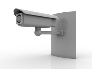 3d rendering Surveillance CCTV Security Camera 