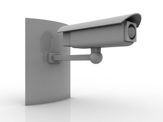 3d rendering Surveillance CCTV Security Camera 