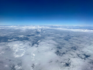 view of clouds and blue sky