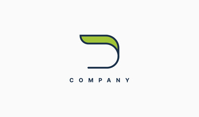 Initial Letter D Logo. Usable for Business and Branding Company Logos. Flat Vector Logo Design Template Element.