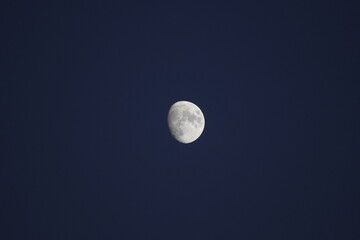 moon in the clear dark night sky