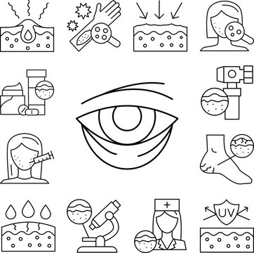 Eye Bruise Icon In A Collection With Other Items