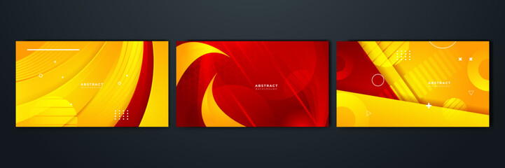 Abstract red and yellow background. Design for poster, template on web, backdrop, banner, brochure, website, flyer, landing page, presentation, certificate, and webinar