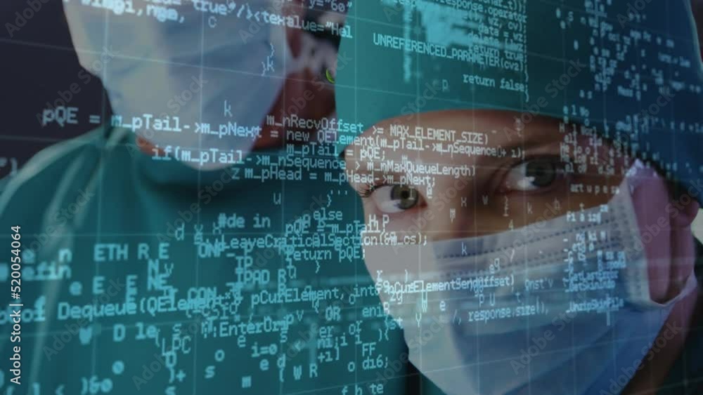 Poster animation of data processing over diverse doctors