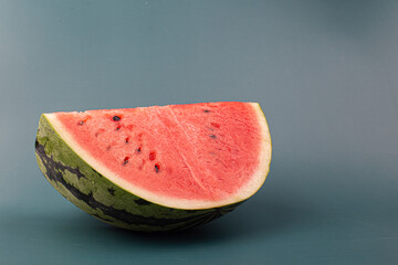 Fresh sliced watermelon and watermelon pieces
