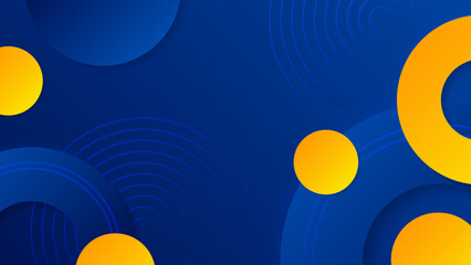Abstract blue and yellow background. Design for poster, template on web, backdrop, banner, brochure, website, flyer, landing page, presentation, certificate, and webinar