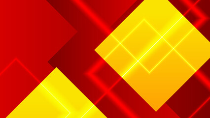 Fototapeta na wymiar Abstract red and yellow background. Design for poster, template on web, backdrop, banner, brochure, website, flyer, landing page, presentation, certificate, and webinar