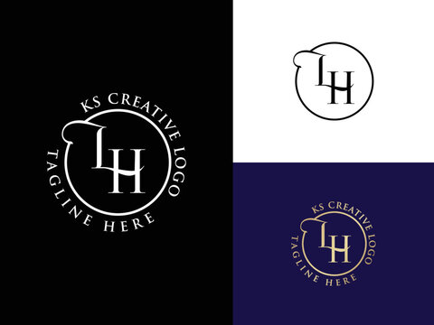 LH  luxury fashion logo or HL modern logo, icon, letter, initials, and monogram logo design. free vector file