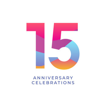 15 year anniversary design template. vector template illustration
