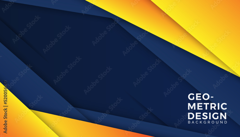 Aufkleber abstract blue and yelow dynamic lines gradient background
