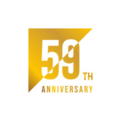 59 year anniversary design template. vector template illustration