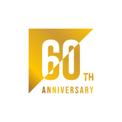 60 year anniversary design template. vector template illustration