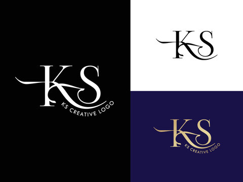 SK  fashion logo or KS  modern logo, icon, letter, initials, and monogram logo design. free vector file	
