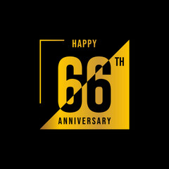 66 year anniversary design template. vector template illustration